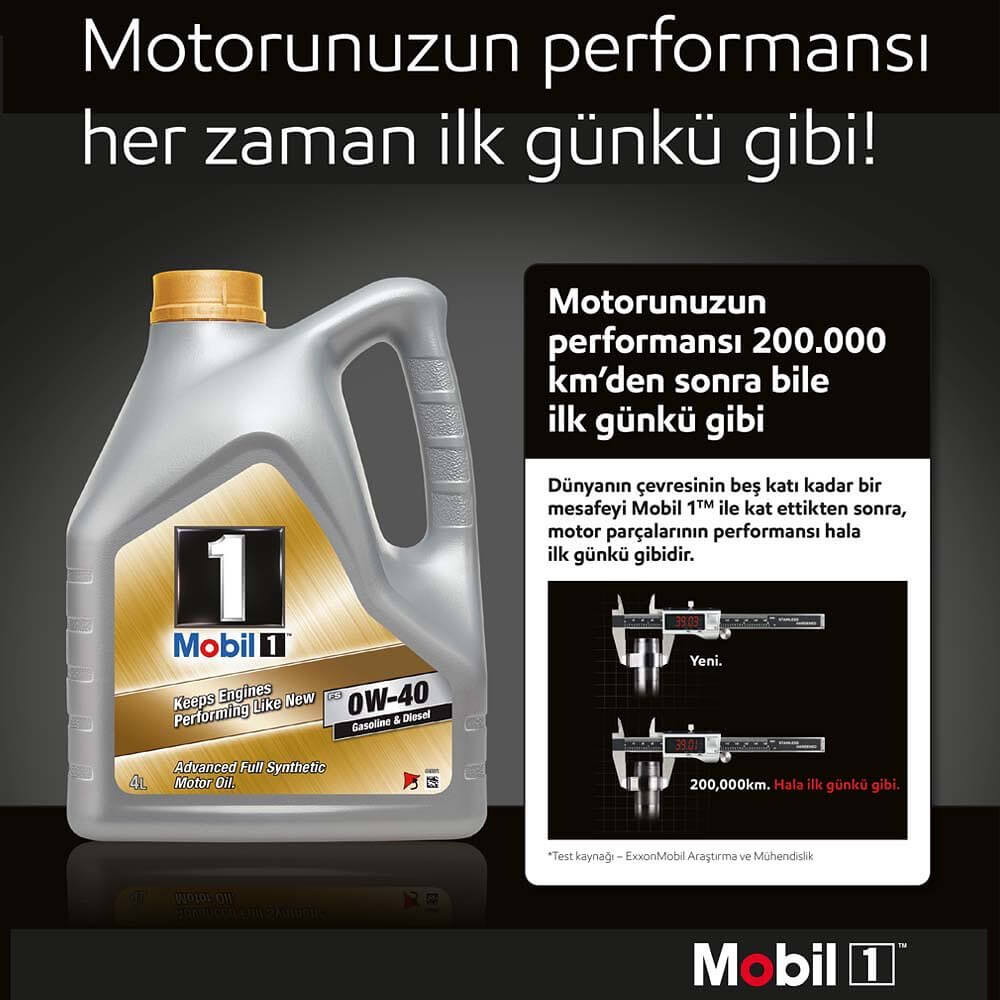 Mobil 1 FS 0W-40 Tam Sentetik Motor Yağı 5 Litre