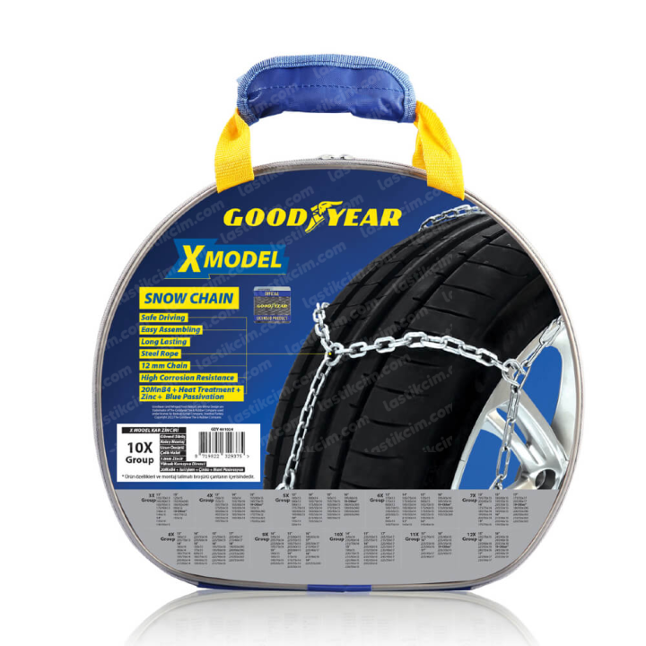Goodyear 225/60R15 Ekstra Mukavemetli Takmatik Kar Zinciri 10x 3.20 mm