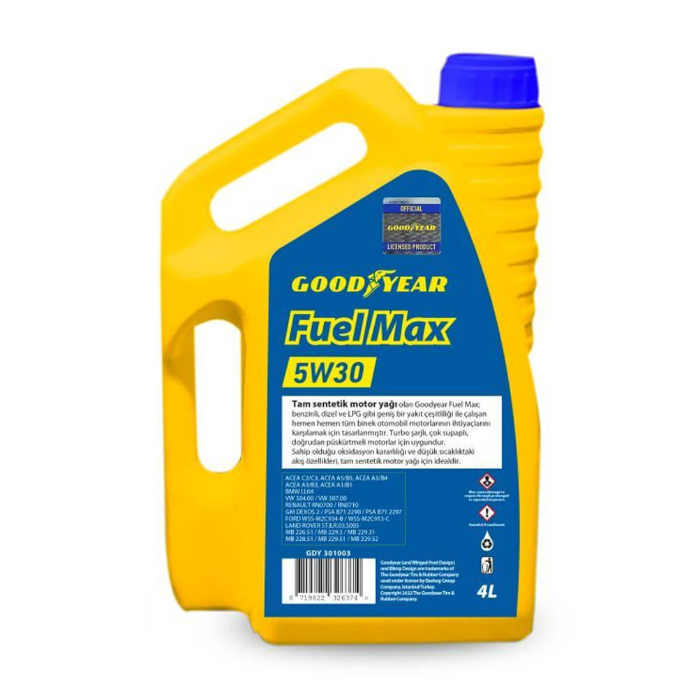 Goodyear Fuel Max 5W30 Motor Yağı 4 LT